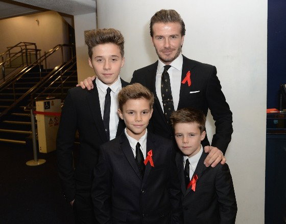 GettyImages-452796051 David Beckham z synami (2)