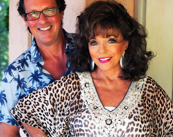 Joan Collins, Percy Gibson, Saint Tropez, południe Francji, sierpień 2013