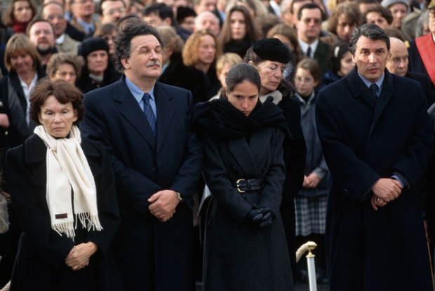 Family and Friends at Mitterrand's Funeral