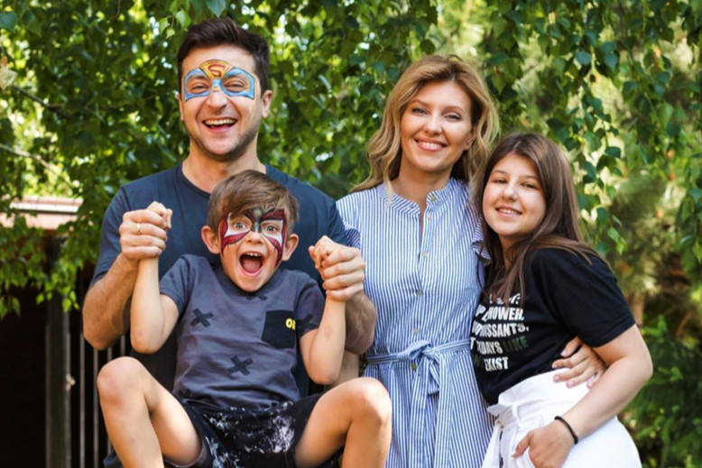 Wolodymyr Zelensky, Olena Zelenska, Aleksandra Zelenska, Kiril Zelensky, dzieci prezydenta Ukrainy, Ukraina