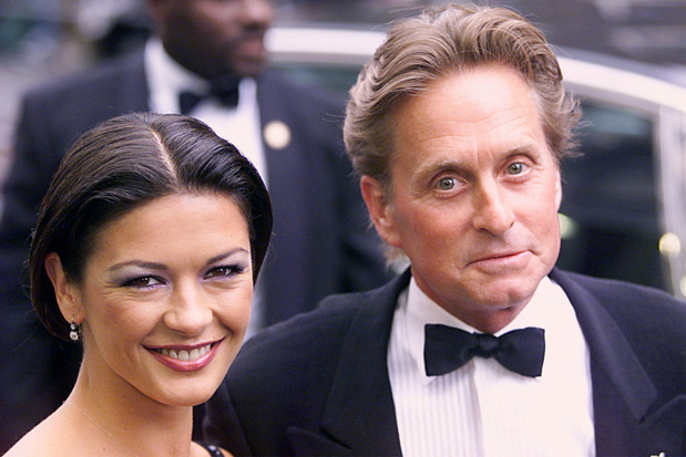 Actress Catherine Zeta-Jones arrives with Michael Douglas at the Odeon Cinema in Edinburgh for the U..