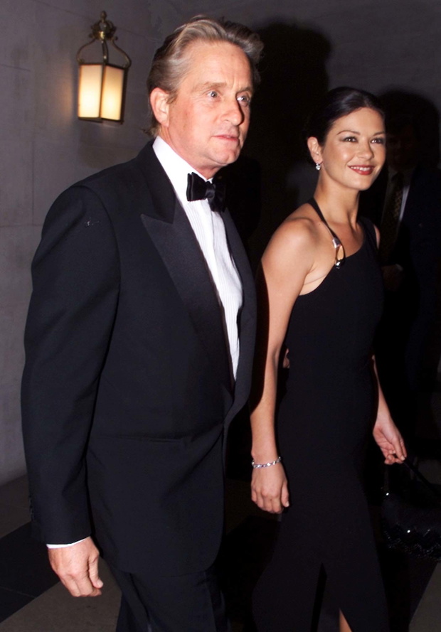 MICHAEL DOUGLAS AND CATHERINE ZETA JONES ARRIVE FOR BRITISH BALL.