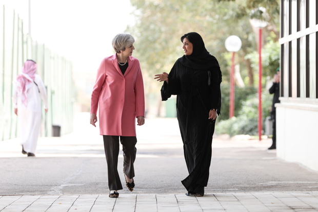 U.K. Prime Minister Theresa May Visits Saudi Arabia To Promote Trade And Security