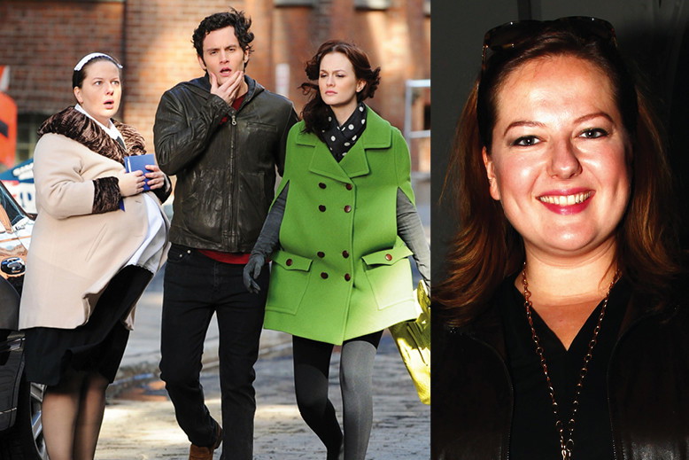 Zuzanna Szadkowski, Penn Badgley, Leighton Meester, plan serialu „Plotkara”, Nowy Jork, 01.03.2010 rok
