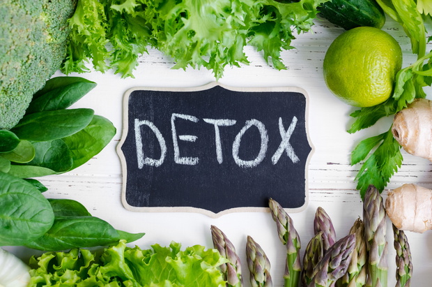 Detox concept with green vegetables