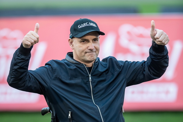 Tomasz Gollob podczas towarzyskiego meczu ?uzlowego Polska -Rosja