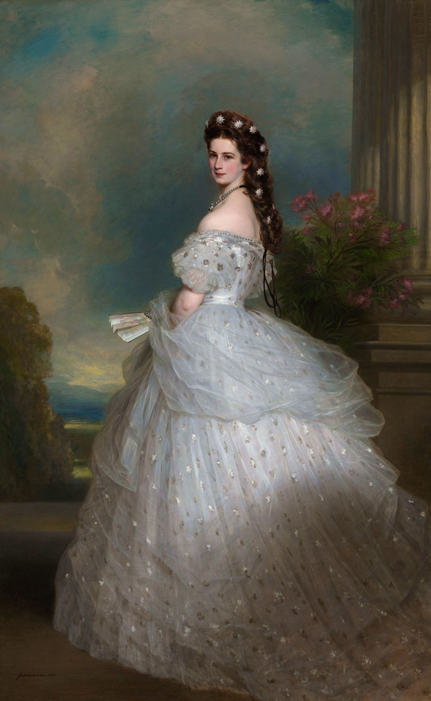 Elisabeth of Austria, born as Elisabeth Amalie Eugenie von Wittelsbach, Duchess in Bavaria, December 24, 1837 - September 10, 1898, painting by Franz Xaver Winterhalter, 1865 / Elisabeth of Austria, Elisabeth von Osterreich, geboren als Elisabeth Amalie