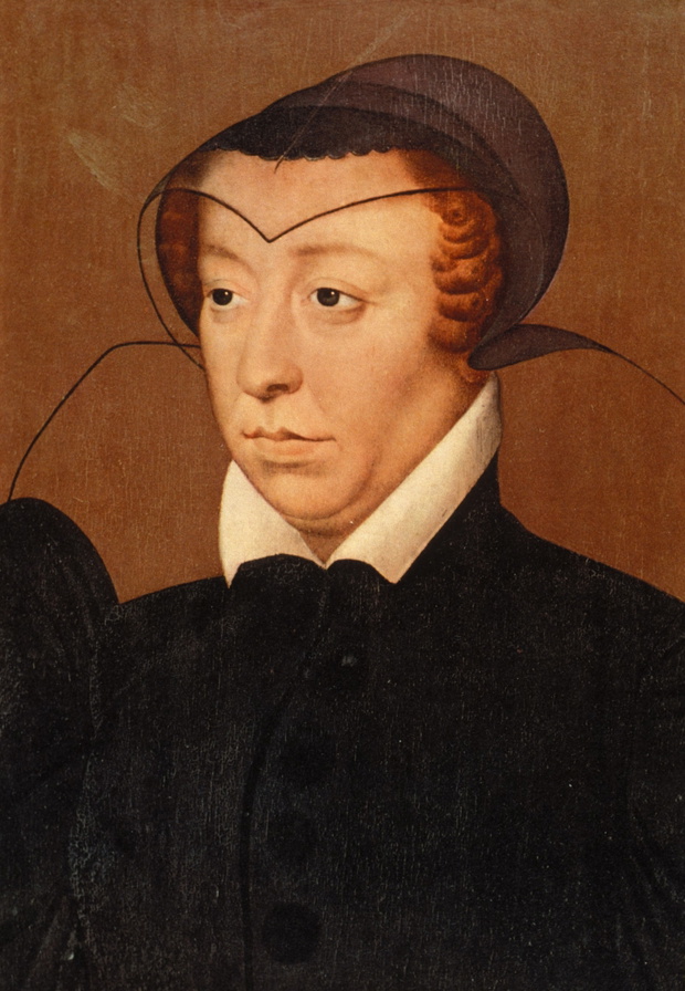 Paintings Catherine de' Medici *13.04.1519-05.01.1589+ wife of Henry II, King of France (1547-1559) Portrait, painting by R. Clouet - undated - 16th century