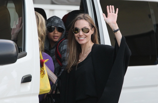 Angelina Jolie Arrives In Sydney
