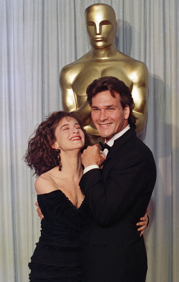 Jennifer Grey and Patrick Swayze at Academy Awards 1988