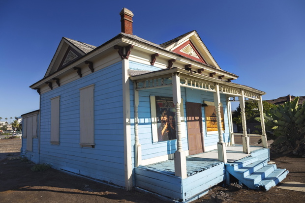 Graves House historic oceanside front cottage and site of Top Gun movie scenes between Tom Cruise and Kelly McGillis