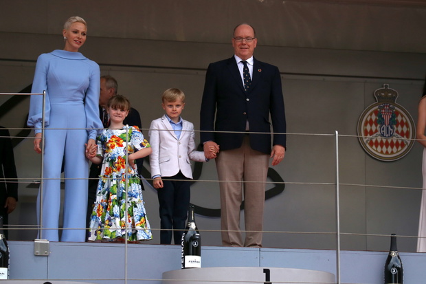 Charlene Lynette Grimaldi (L) , Princess Gabriella Grimaldi