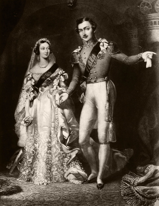 Wedding off Queen Victoria and Prince Albert on their return from the marriage service at St James's Palace, London - 10 February 1840