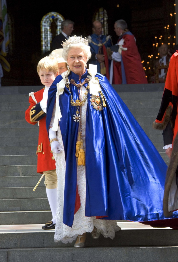Queen Elizabeth II At Order of St George &amp; St Michael