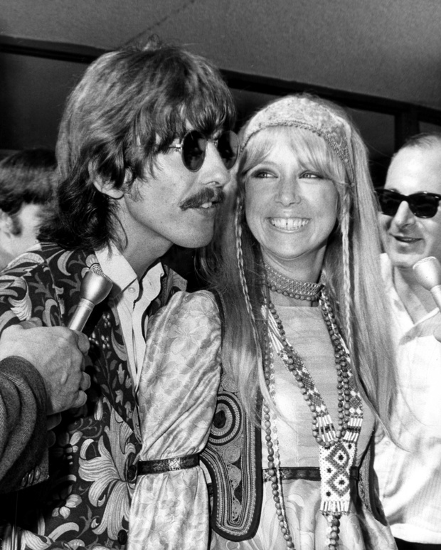 Photo of George HARRISON and Patti BOYD and BEATLES