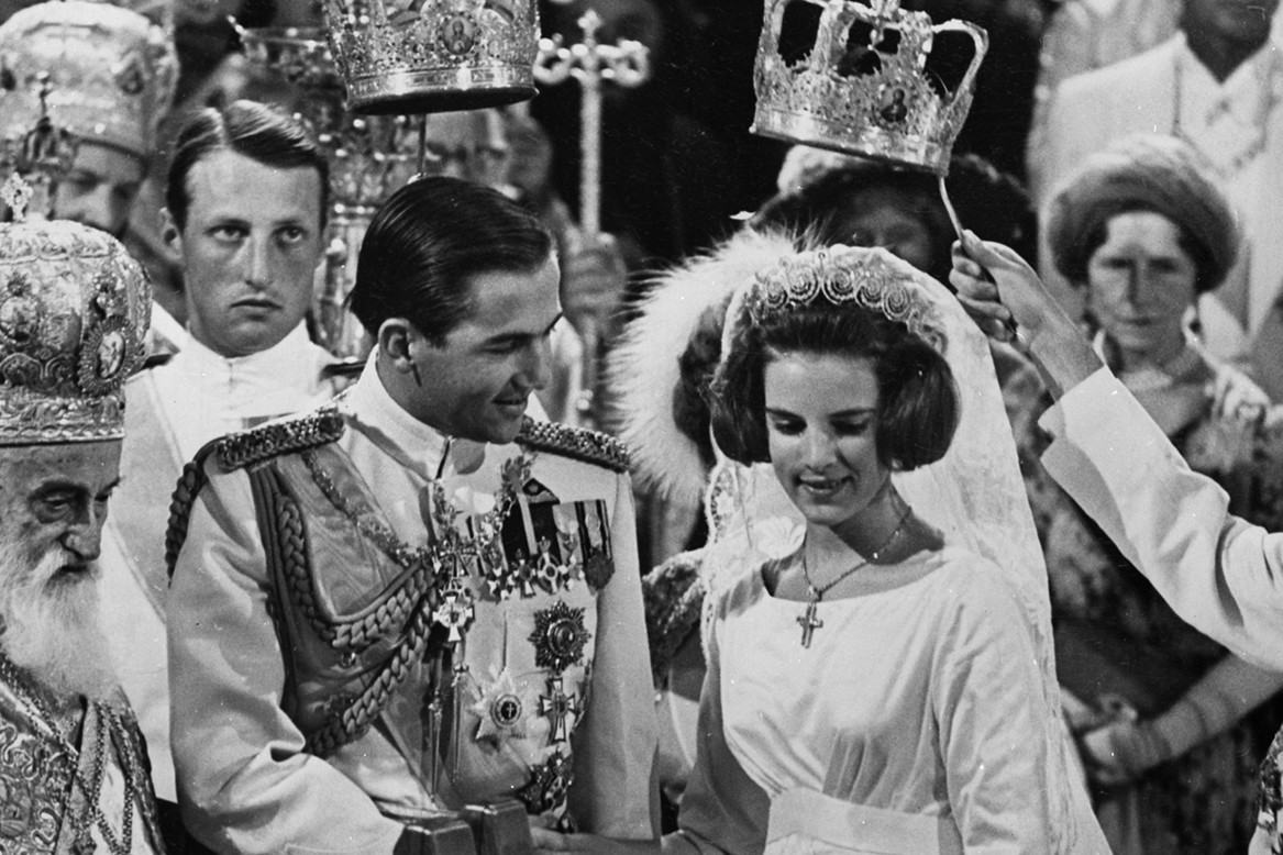 Konstantyn II Grecki, Anna Maria Grecka królowa Grecji, Ateny, Grecja, ślub pary, 21.09.1964 rok