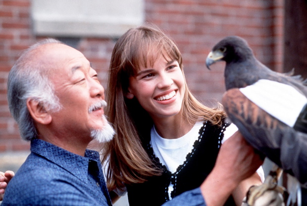 Noriyuki Pat Morita As Mr Miyagi And Hilary Swank As Julie Pierce In The Next Karate Kid
