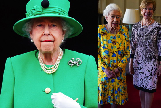 Królowa Elżbieta II na balkonie Pałacu Buckingham, platynowy jubileusz, Londyn, Wielka Brytania, 05.06.2022 rok