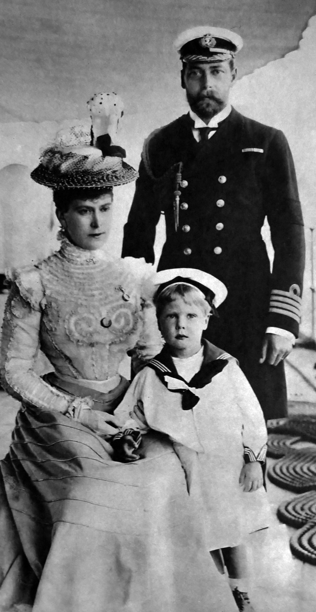 Left to right Princess Mary, Later Queen Mary, Prince George, (later King George V) and Prince Edward (later King Edward VIII). 1897