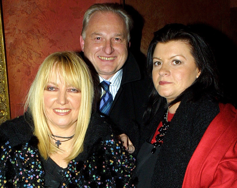 Katarzyna Kanclerz, Maryla Rodowicz, Andrzej Dużyński, bankiet wydany przez ambasadora Izraela, Warszawa, 17.03.2003 rok