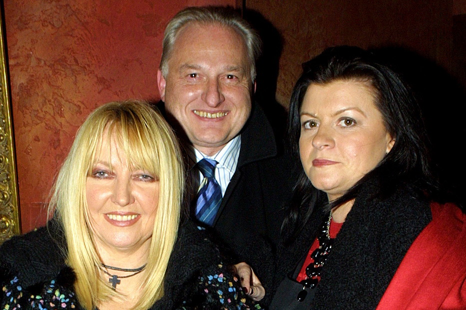 Katarzyna Kanclerz, Maryla Rodowicz, Andrzej Dużyński, bankiet wydany przez ambasadora Izraela, Warszawa, 17.03.2003 rok