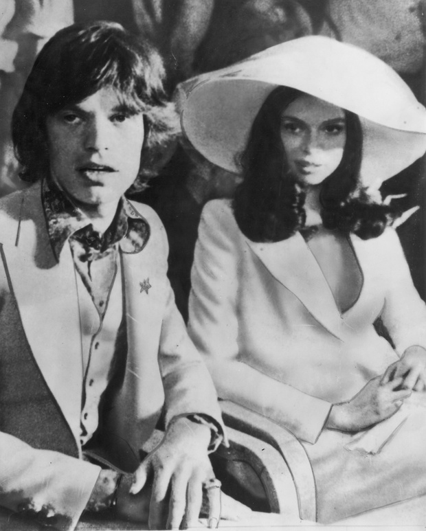 Mick Jagger and his bride Bianca Jagger..........