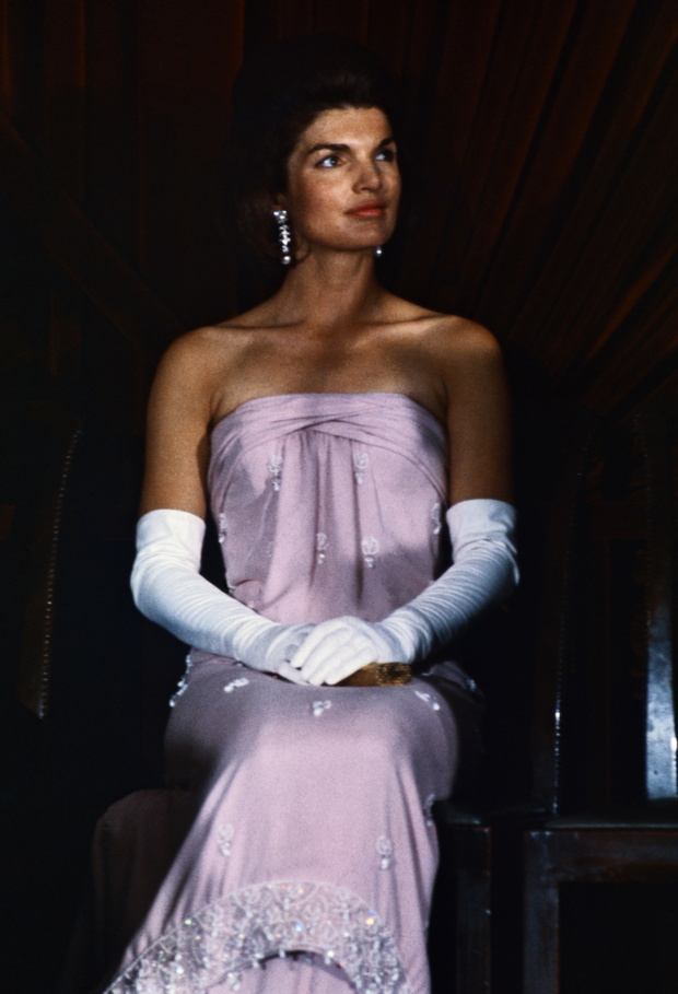 Jacqueline Kennedy in Strapless Gown