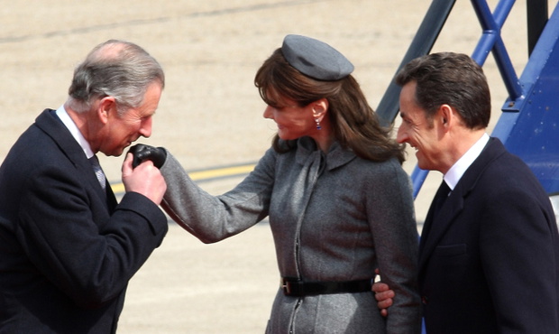 President And Madame Sarkozy Arrive At Heathrow To Begin State Visit