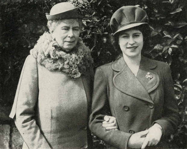 Queen Mary with Princess Elizabeth, April 1944, (1951). Creator: Unknown.