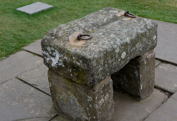 The Stone of Scone, also known as the Stone of Destiny at The Palace of Scone, in Scotland.
