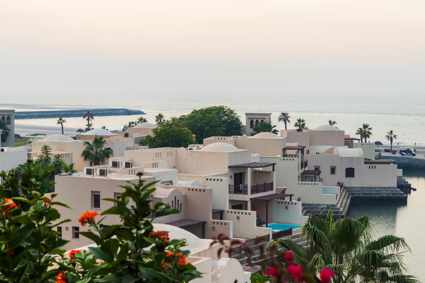 Ras Al Khaimah, UAE - 04.04.2022 - View of the beach and private