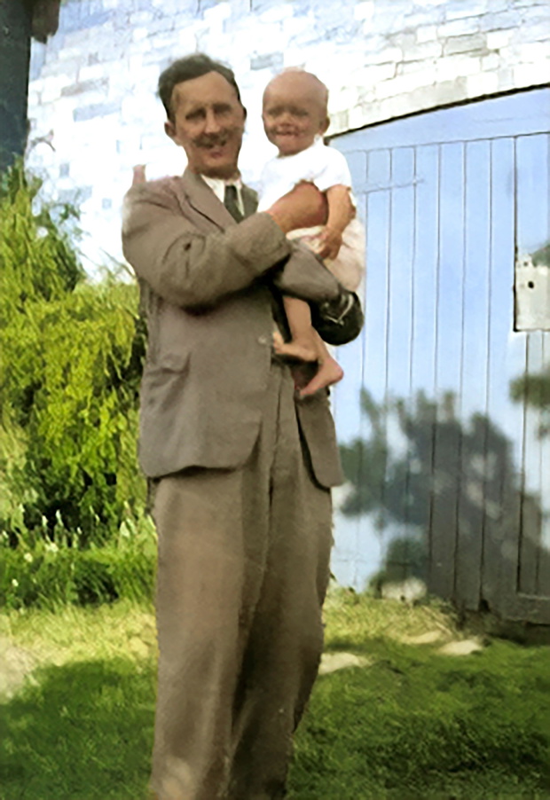 J. R. R. Tolkien and his son