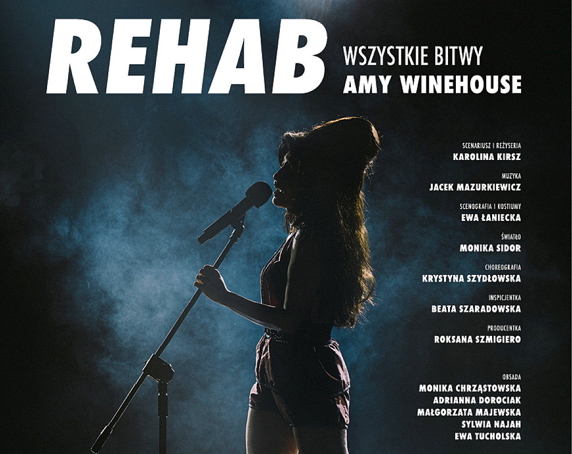 Rehab Amy Winehouse. Autor zdjęcia: Maurycy Stankiewicz. Projekt: Grzegorz Komorowski. Na zdjęciu Sylwia Najah