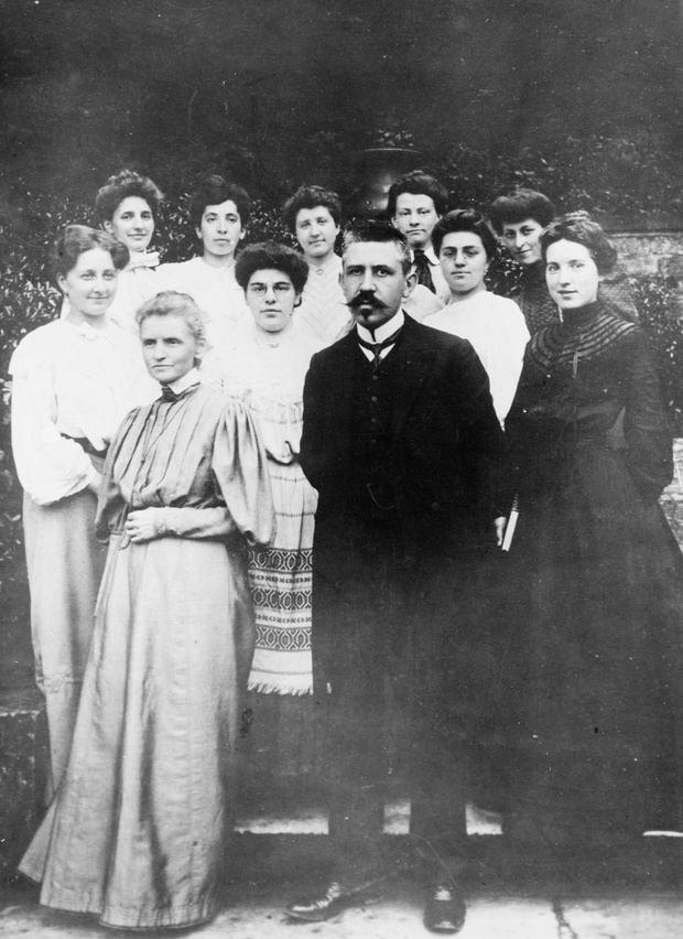 French Physicists Marie Curie &amp; Paul Langevin