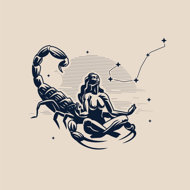 Sign of the zodiac Scorpio.