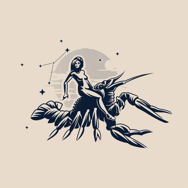 Sign of the zodiac Cancer.