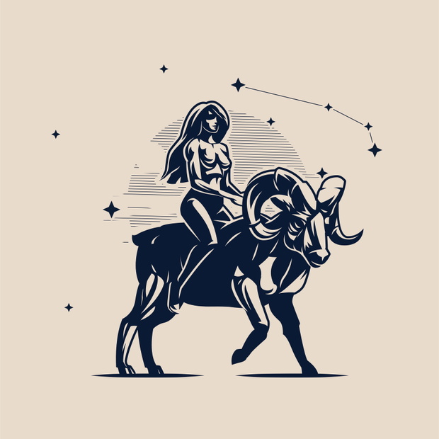 Sign of the zodiac Aries.