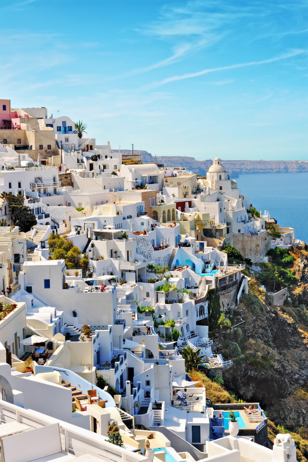 Village of Fira on the slopes of the caldera on the island of Sa