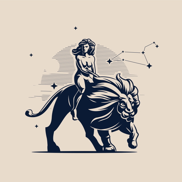 Sign of the zodiac Leo.