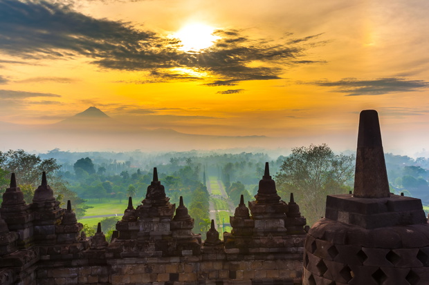 Candi Borobudur, Yogyakarta, Jawa, Indonesia.