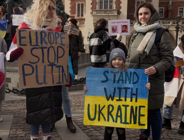 Protesty w obronie Narodu Ukrainskiego w Krakowie