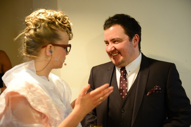 Paweł Jodłowski, Joanna Kulig, światowa premiera musicalu „Chopin musi umrzeć", Londyn, 20.04.2013.
