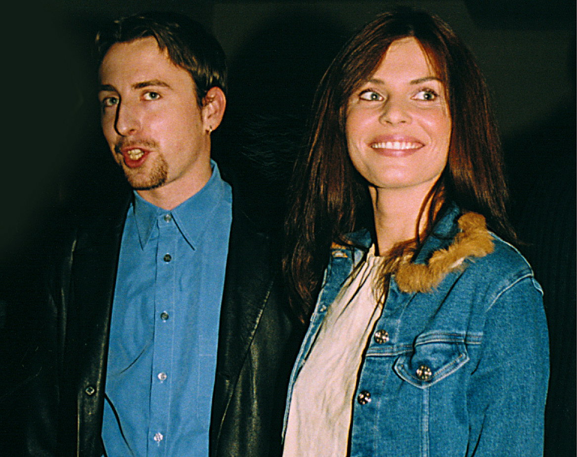 Renata Gabryjelska, Staszek Trzciński, otwarcie sklepu Fashion Shop, 2001