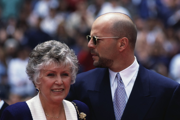 Bruce Willis with His Mother Marlene