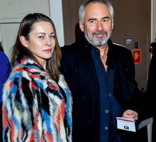 Jacek Kopczyński z partnerką, Klaudią Kardas, "Testosteron" - premiera spektaklu, 2023