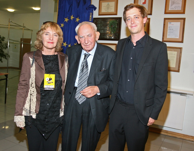 Gustaw Holoubek z corka Ewa Laskowska i synem Janem