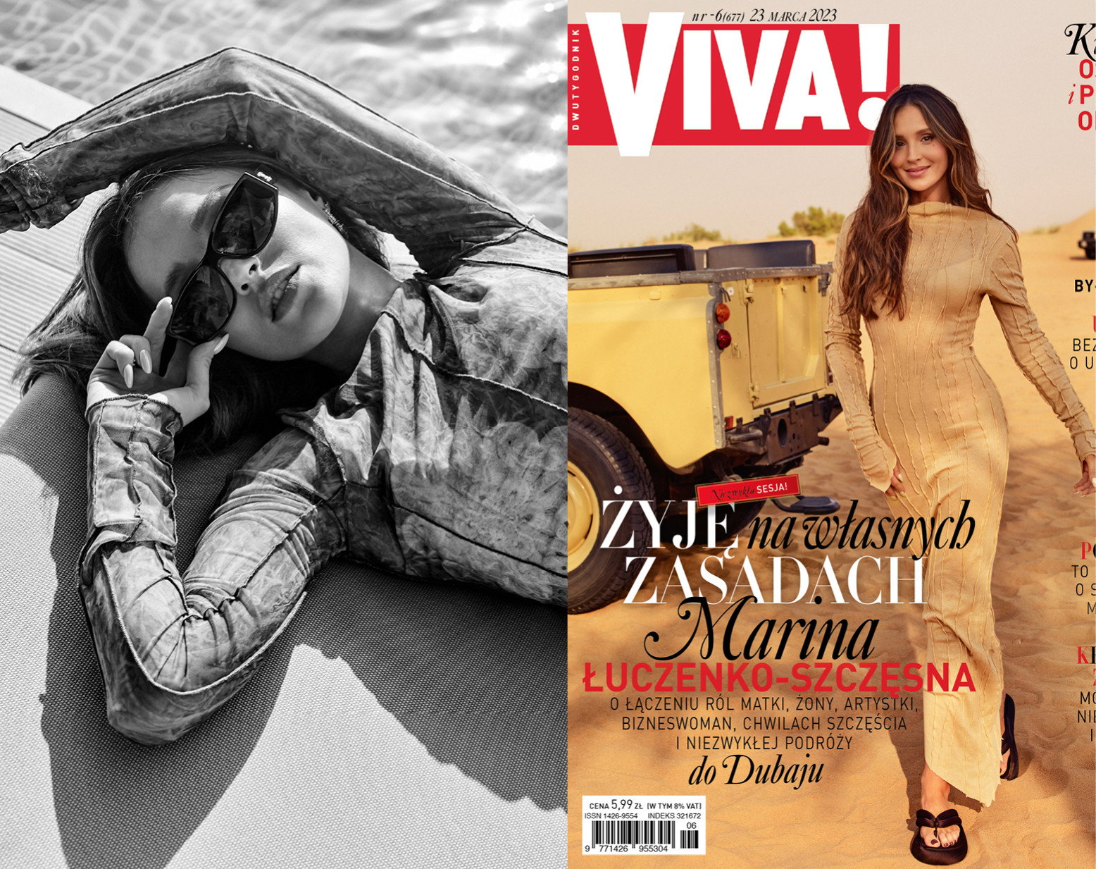 MaRina Łuczenko-Szczęsna, MaRina, VIVA! marzec 2023, 6/2023, jamnik z okładką