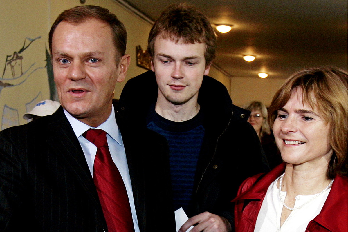 Donald Tusk, Michał Tusk, Małgorzata Tusk, 2005 rok