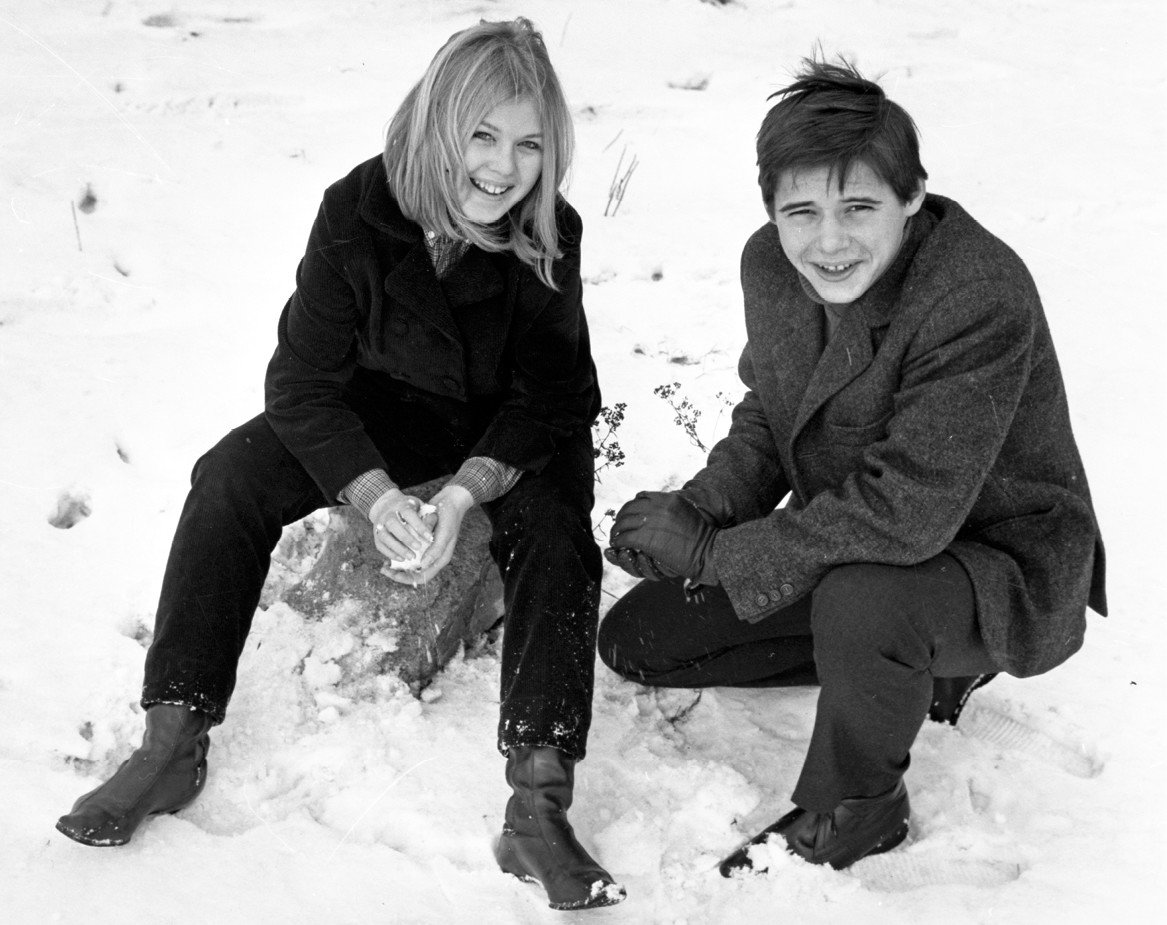 forum-0428439585 Aktorzy serialu "Wojna domowa": Krzysztof Janczar (Paweł), Elżbieta Góralczyk (Anula), Warszawa, 1967 r.