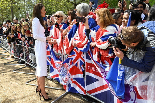 King Charles Greets Wellwishers On The Mall Ahead Of Coronation Day